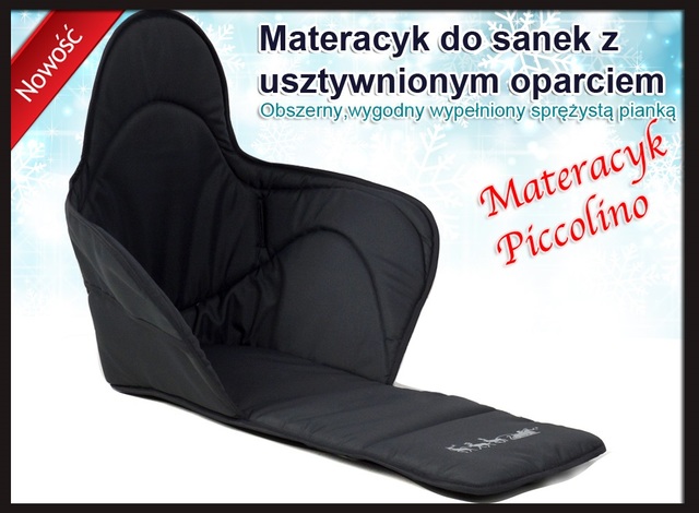Матрасик довгий для санок Adbor Piccolino сірий